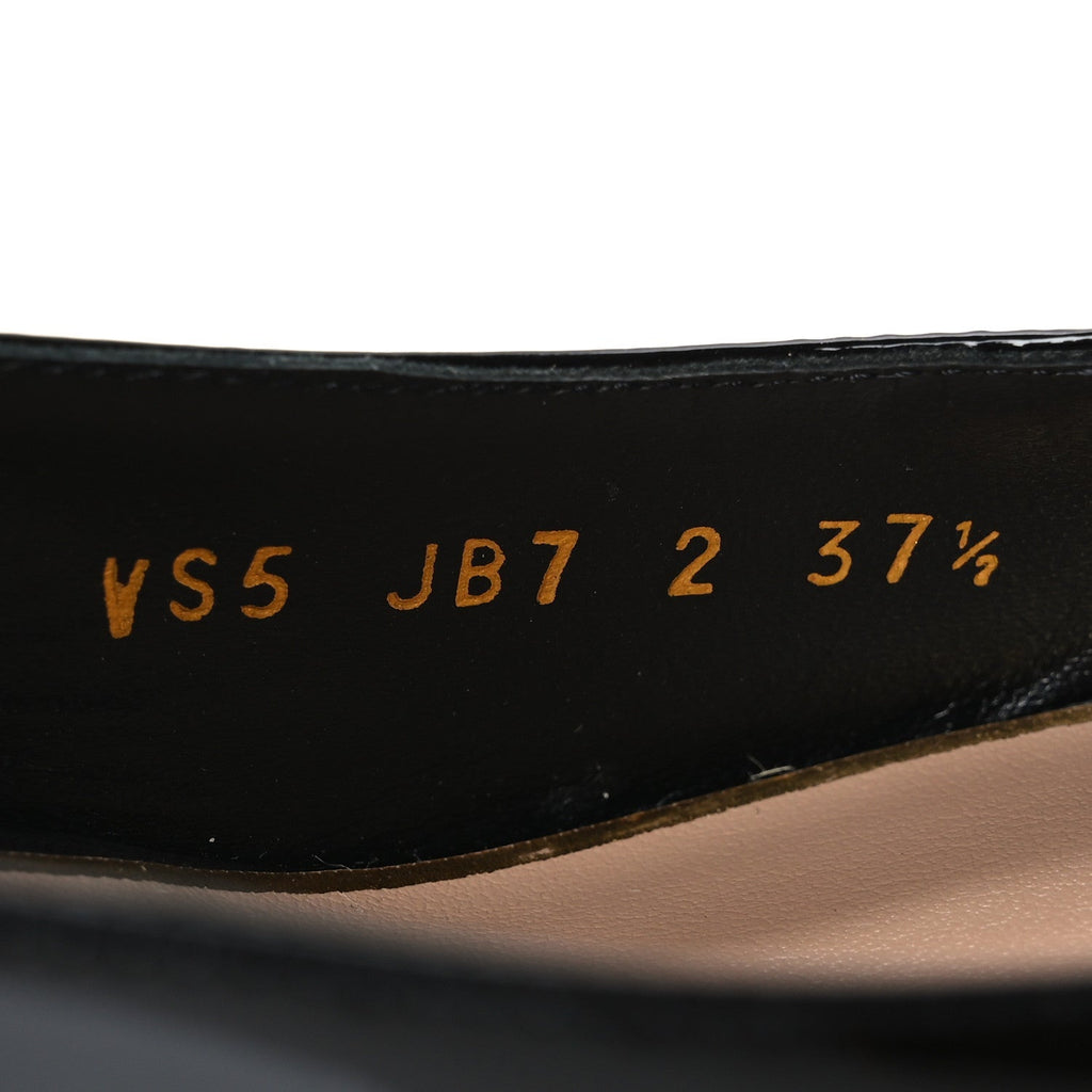 Valentino Garavani Patent Women's VLogo Slingback Pumps 37.5 Black
