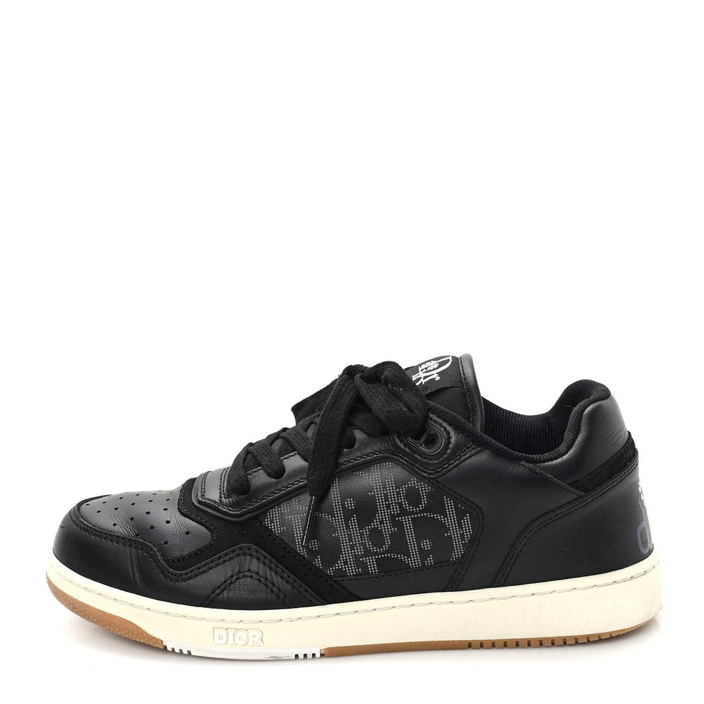 Christian Dior Smooth Calfskin Men's B27 Low Top Sneakers 39 Black Grey
