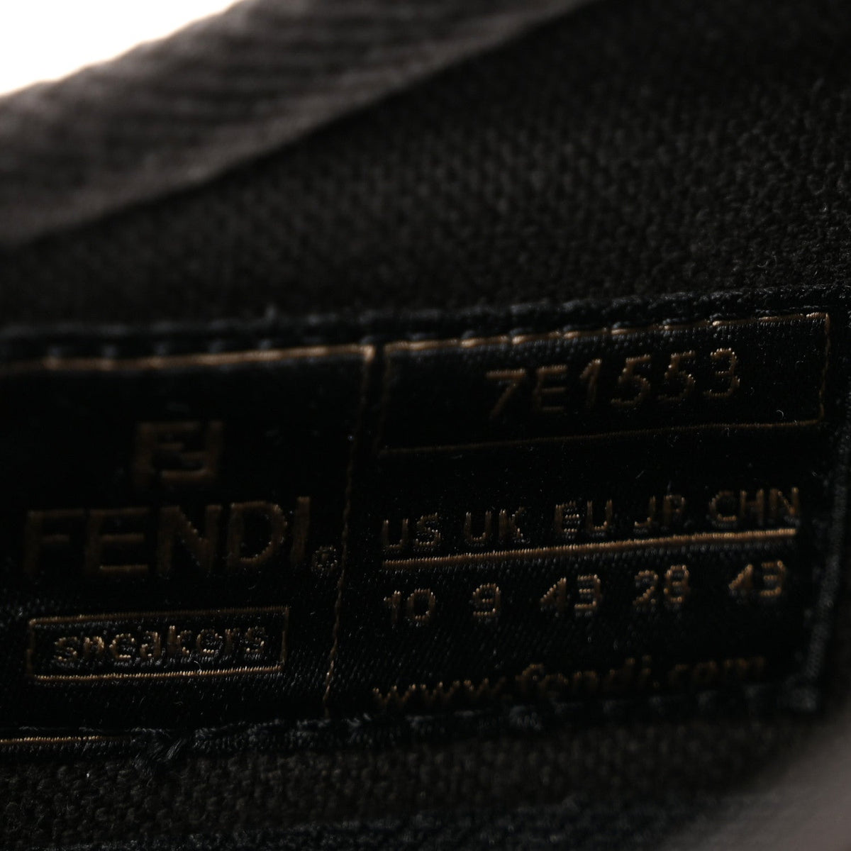 Fendi Fabric Jacquard Men's Domino Sneakers 43 Tabacco Black