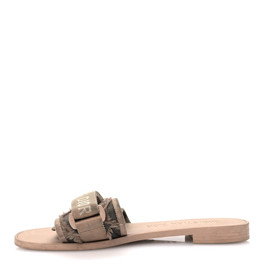 Christian Dior Nylon Women's Dio(r)evolution Slide Sandals 39 Nude