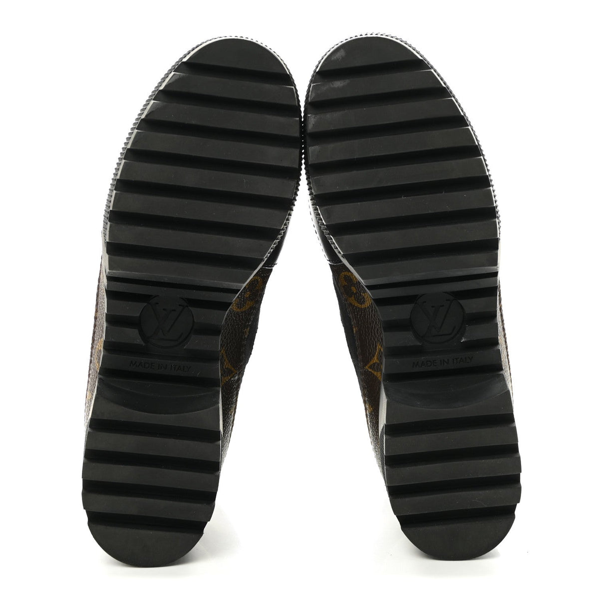 Louis Vuitton Suede Calfskin Monogram Women's Laureate Desert Boots 36 Black