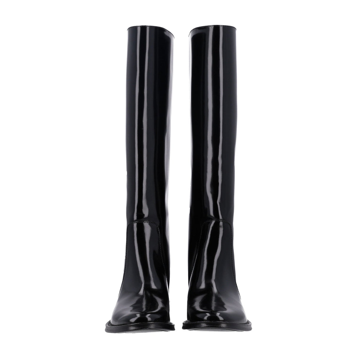Saint Laurent Vitello Ruinart Women's Hunt 25 Boots 37.5 Black