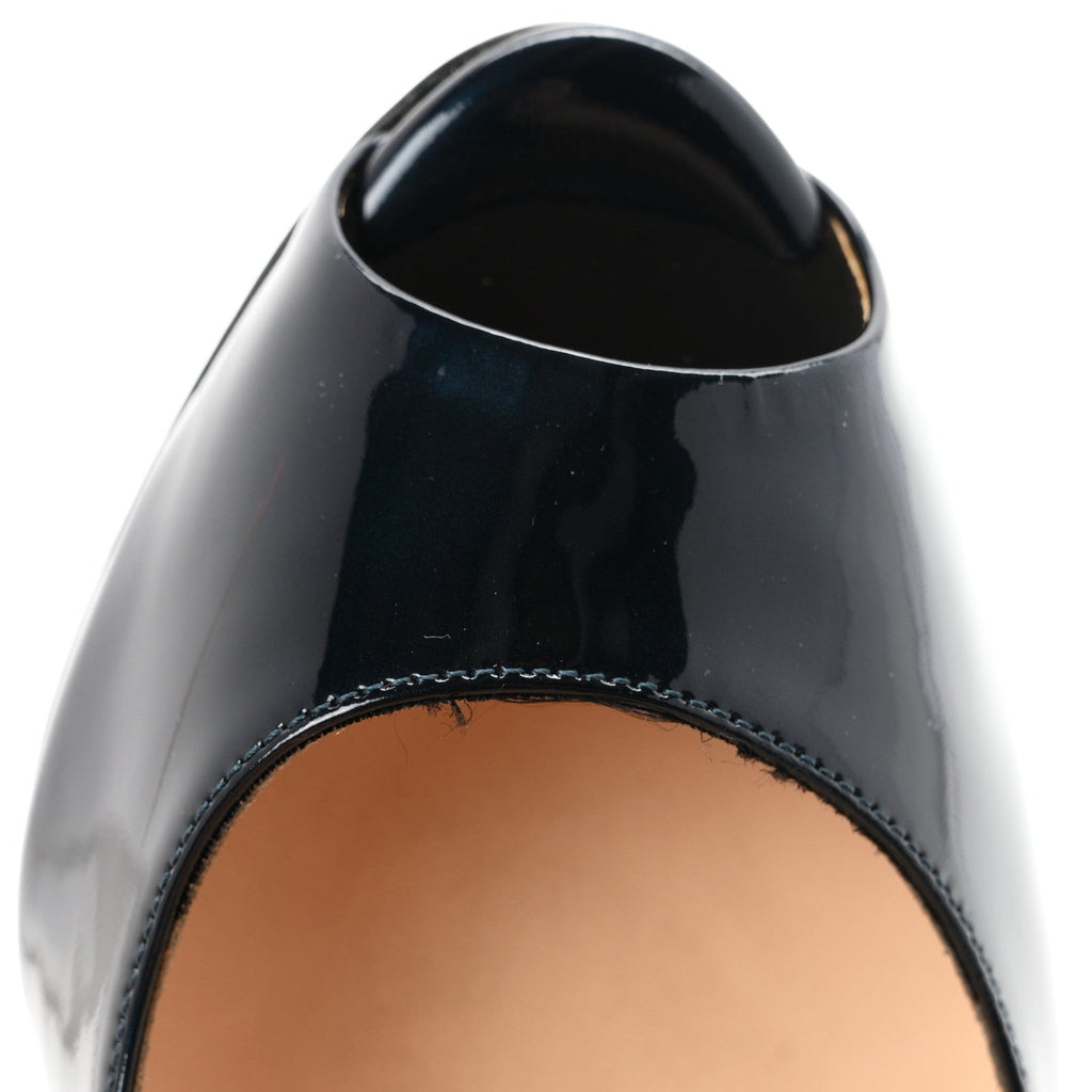 Christian Louboutin Patent Women's Lady Z 120 Pumps 39 Dark Blue