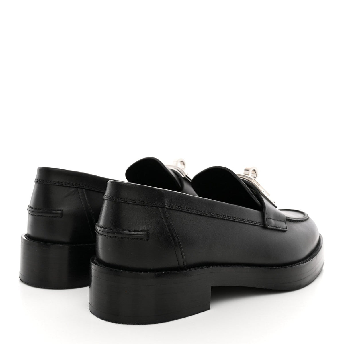 Hermes Calfskin Women's Hot Loafers Black