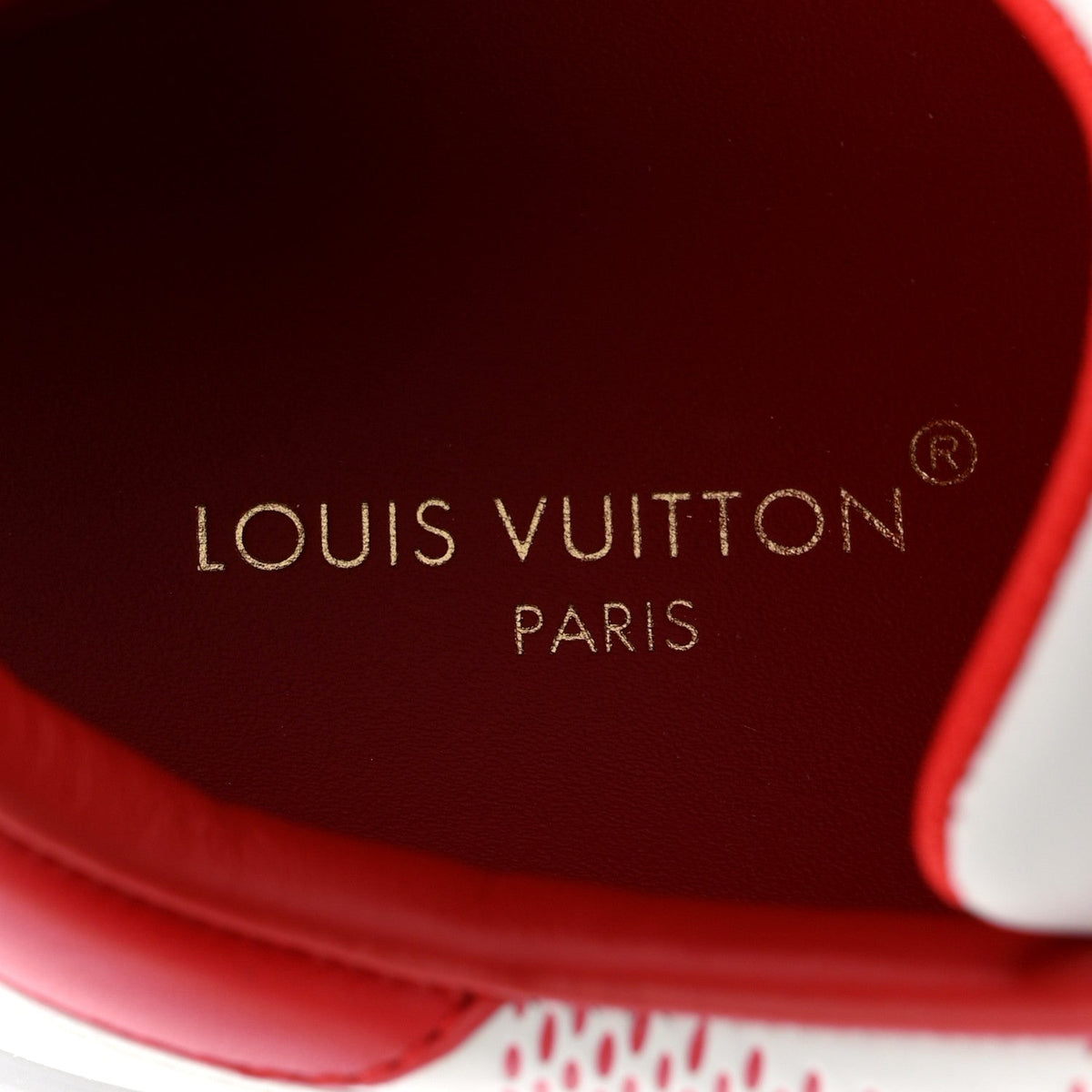 Louis Vuitton Damier Calfskin Men's Beverly Hills Sneakers 8 White Rouge