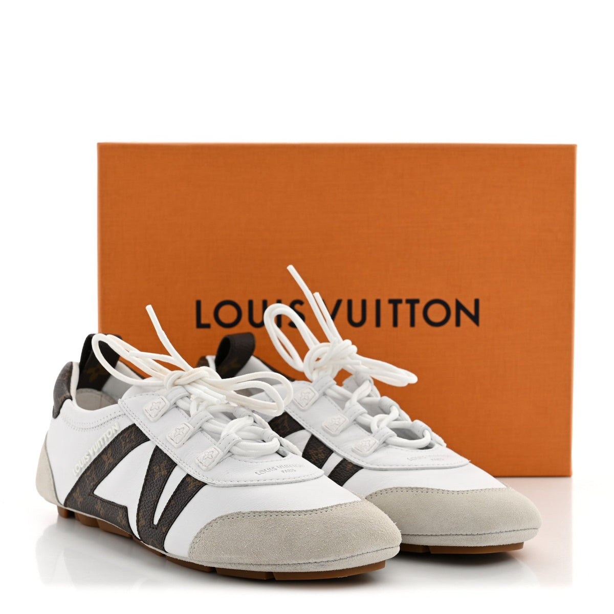 Louis Vuitton Monogram Calfskin Women's LV Sneakerina 38 White