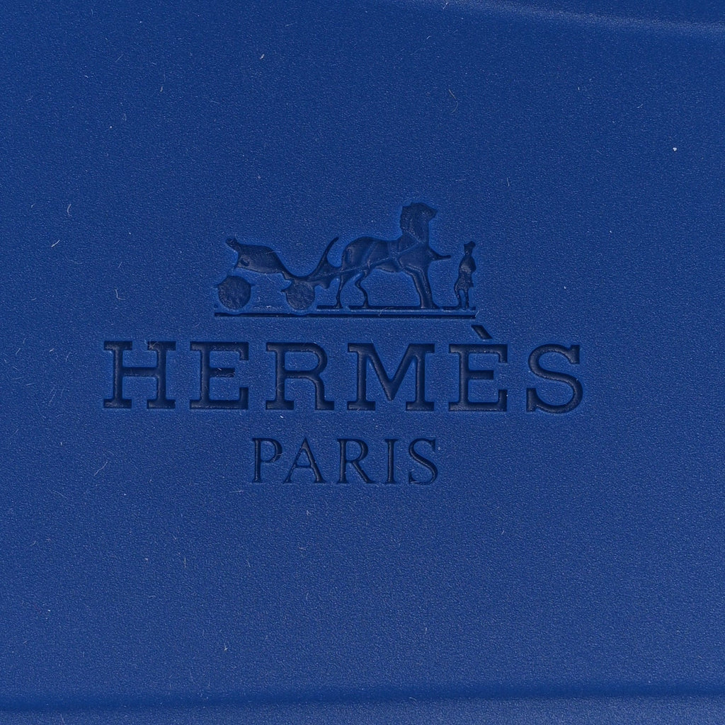 Hermes Rubber Women's Chaine d'Ancre Rivage Sandals 39 Bleu Smalt