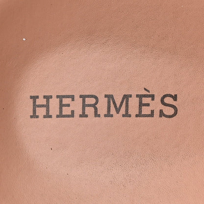 Hermes Suede Goatskin Women's Chypre Sandals 39 Rose Aube