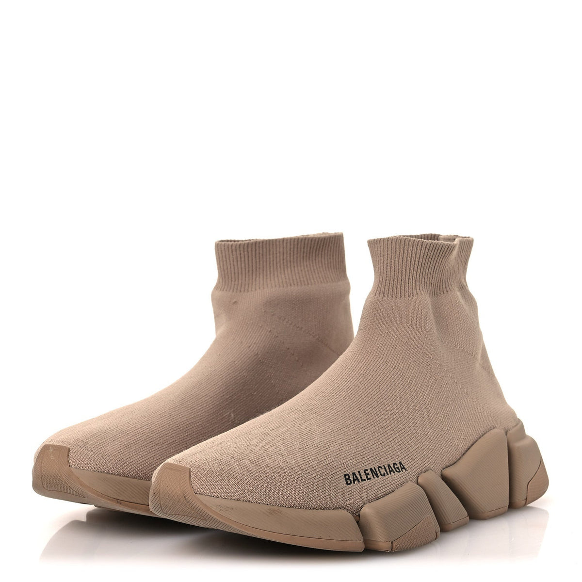 Balenciaga Technical 3D Knit Women's Speed 2.0 Sneakers 40 Monocolor Beige