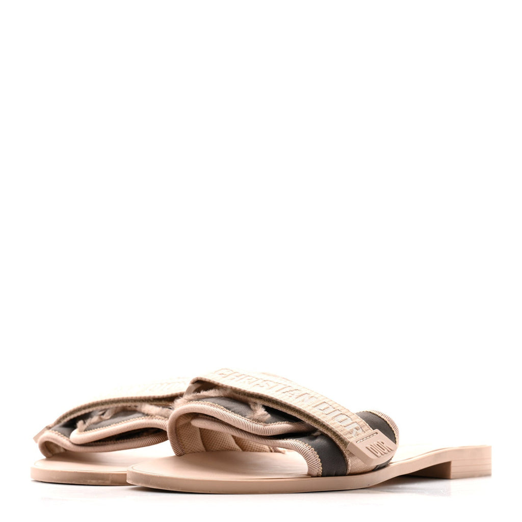 Christian Dior Canvas Women's Dior(e)volution Mule Sandals 41 Nude