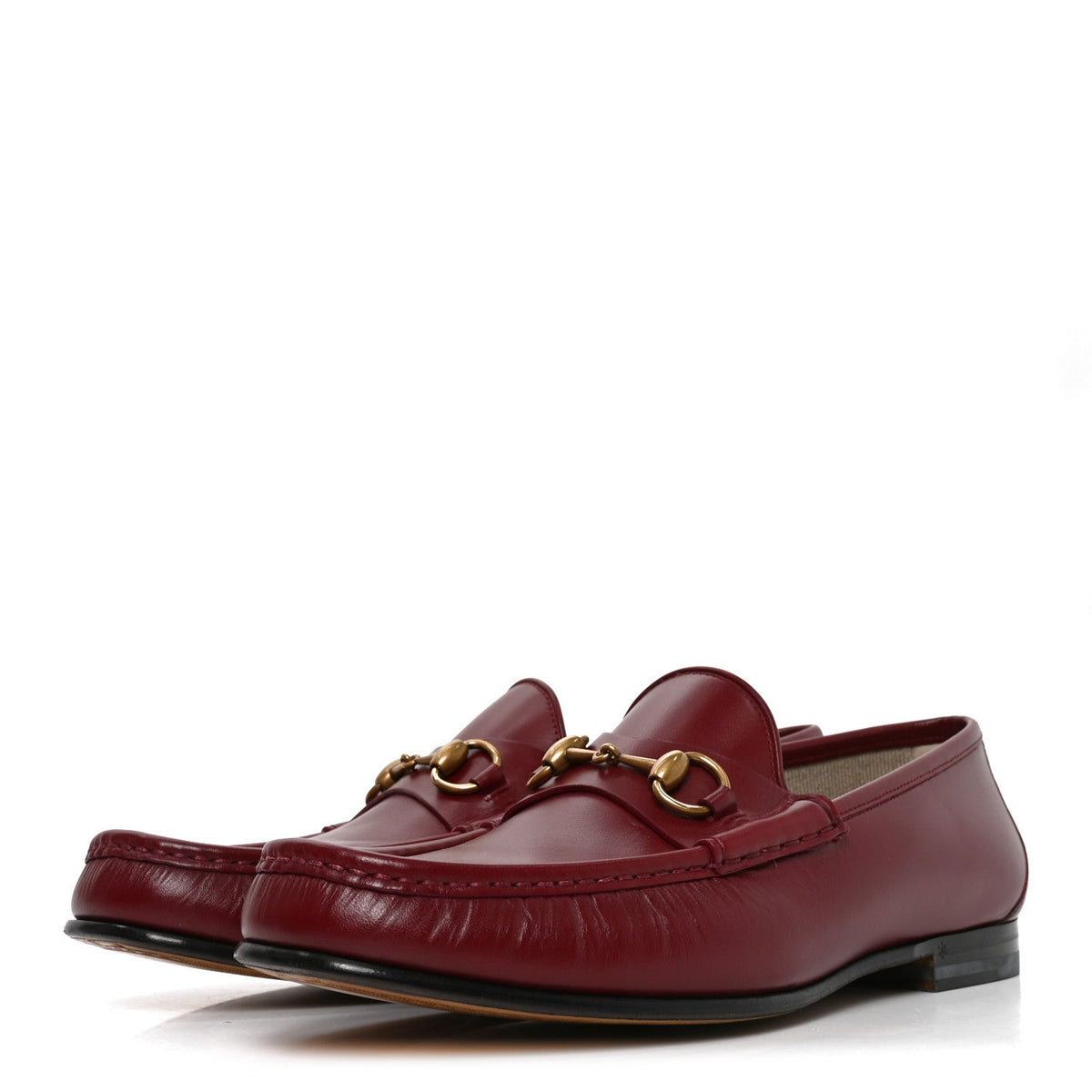 Gucci Betis Glamour Calfskin Men's 1953 Horsebit Loafers 9.5 Rosso Ancora
