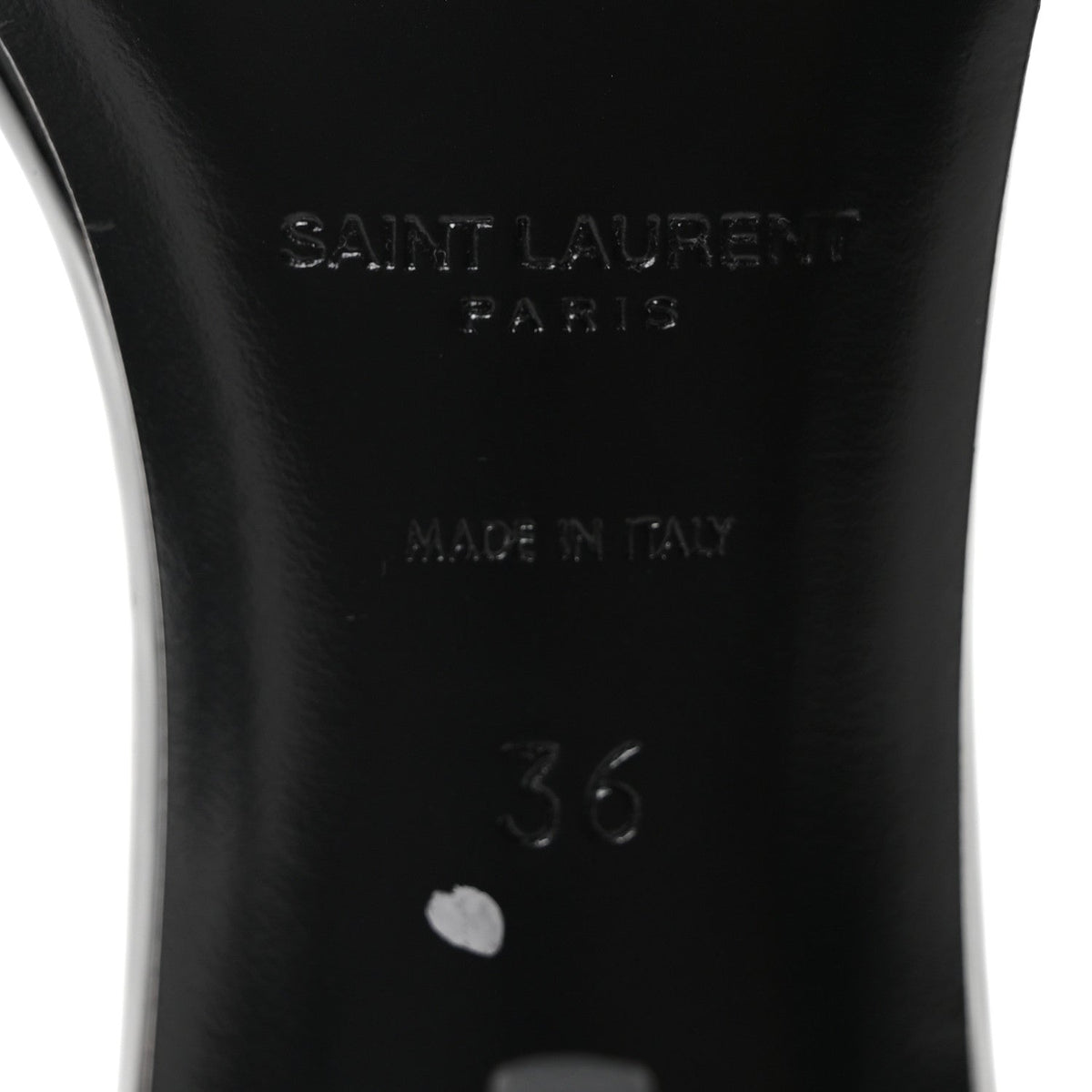 Saint Laurent Patent Calfskin Women's Opyum 85 Sandals 36 Black
