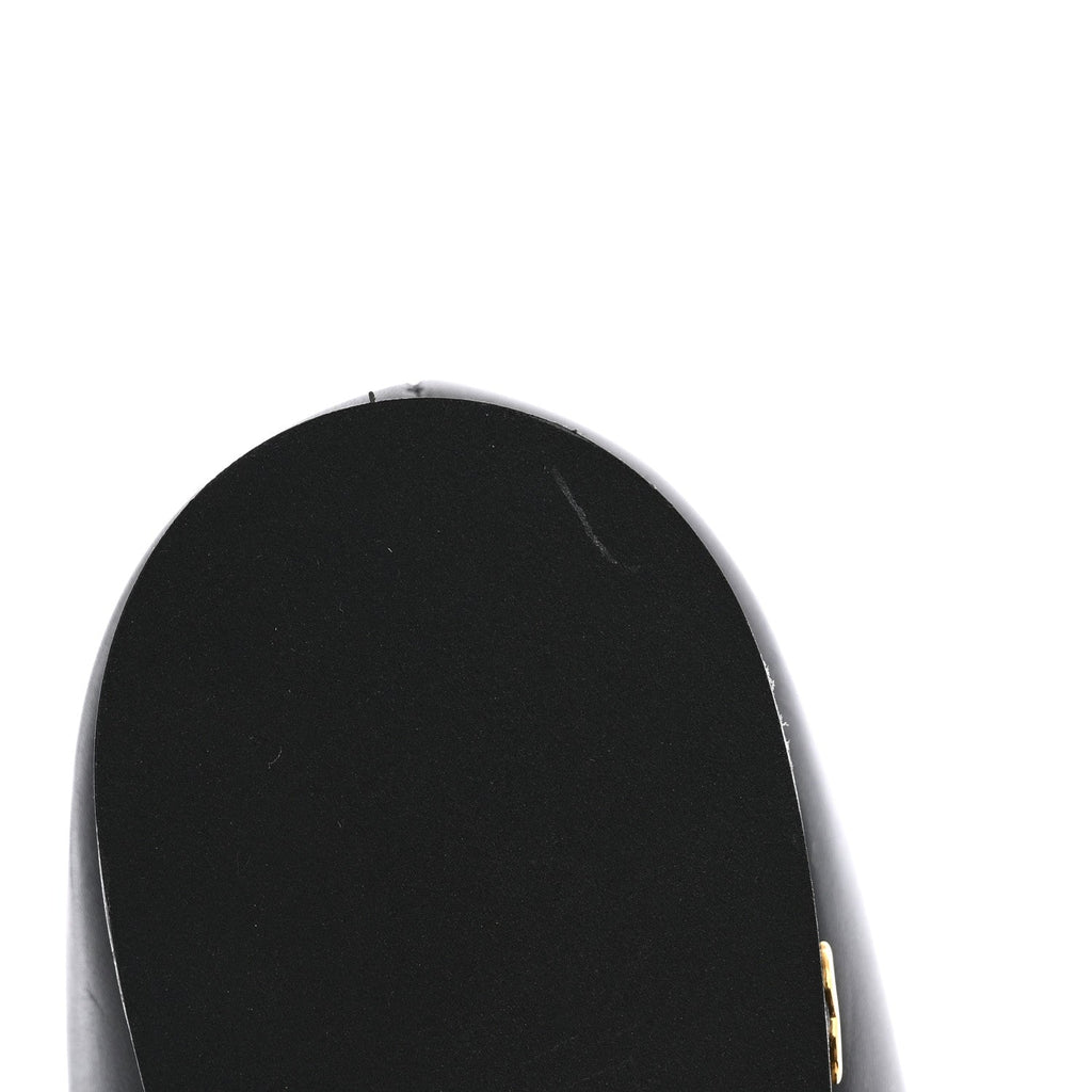 Chanel Lambskin Women's Cap Toe CC Ballerina Flats 36.5 Black