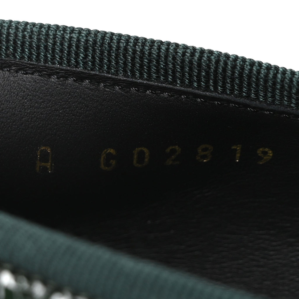 Chanel Crocodile Embossed Patent Calfskin CC Women's Ballerina Flats Dark Green Black