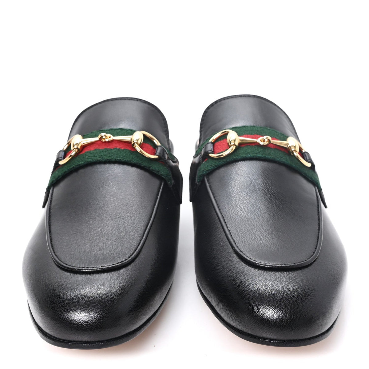 Gucci Malaga Kid Web Women's Princetown Slippers 35.5 Black