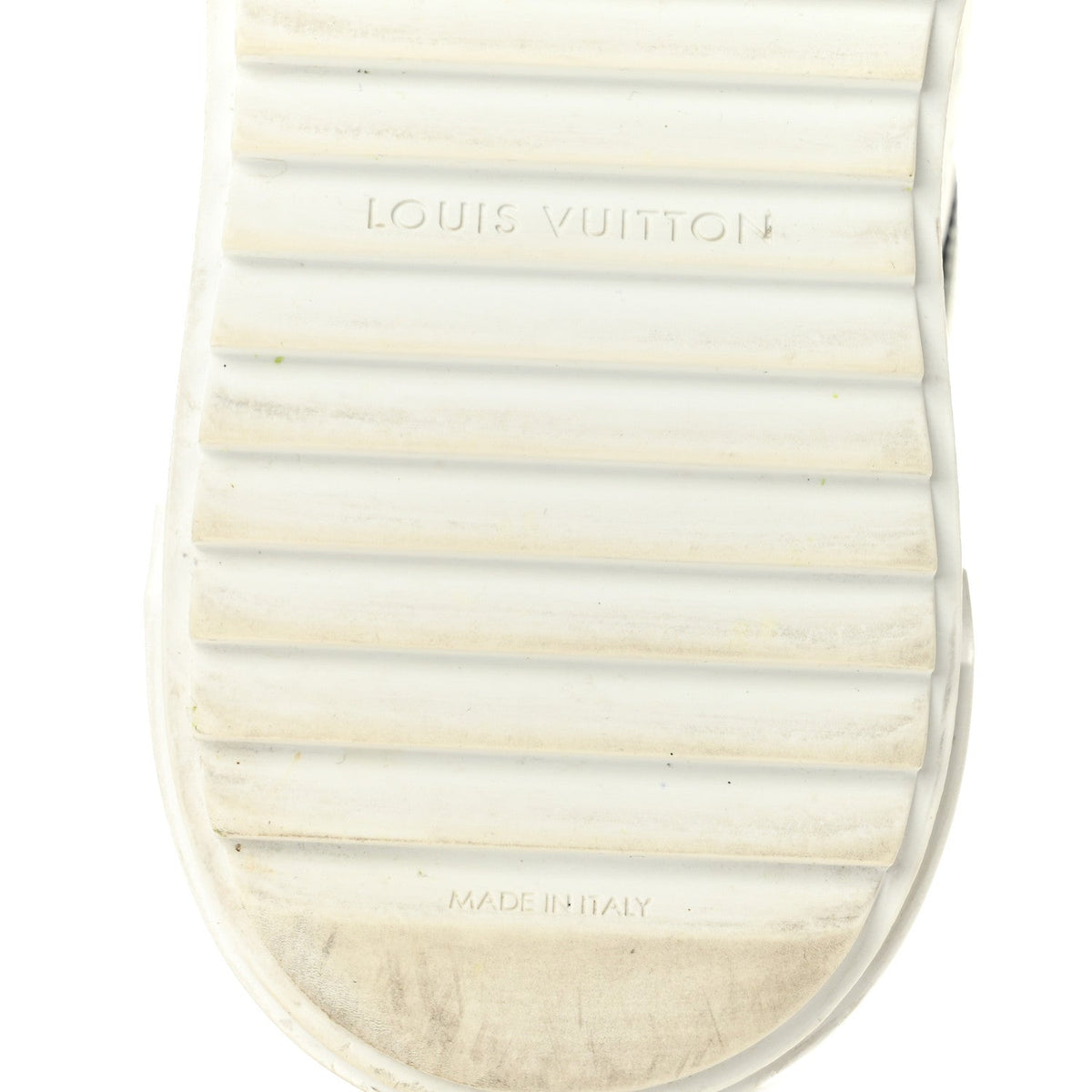 Louis Vuitton Monogram Embossed Calfskin Women's Time Out Sneakers 37 White Black