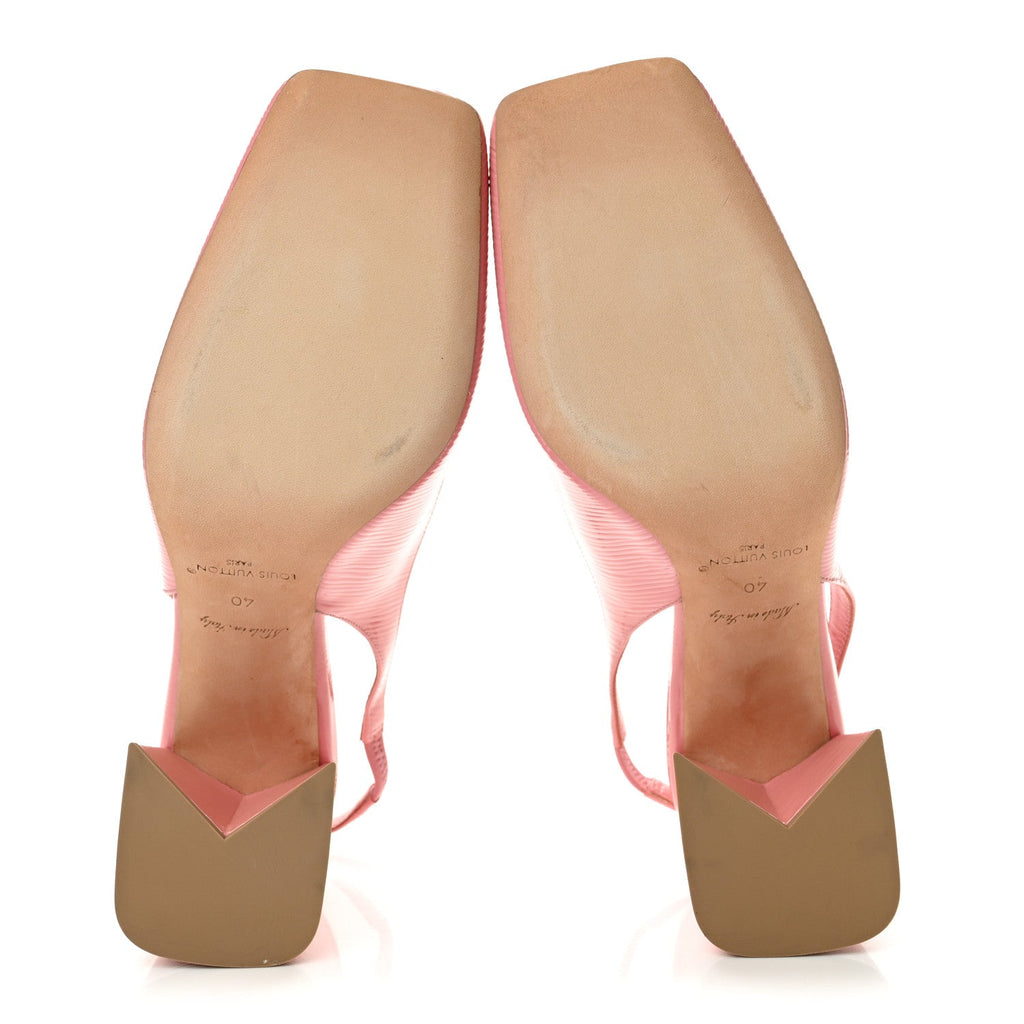 Louis Vuitton Electric Epi Women's Shake Slingback Pumps 40 Pink