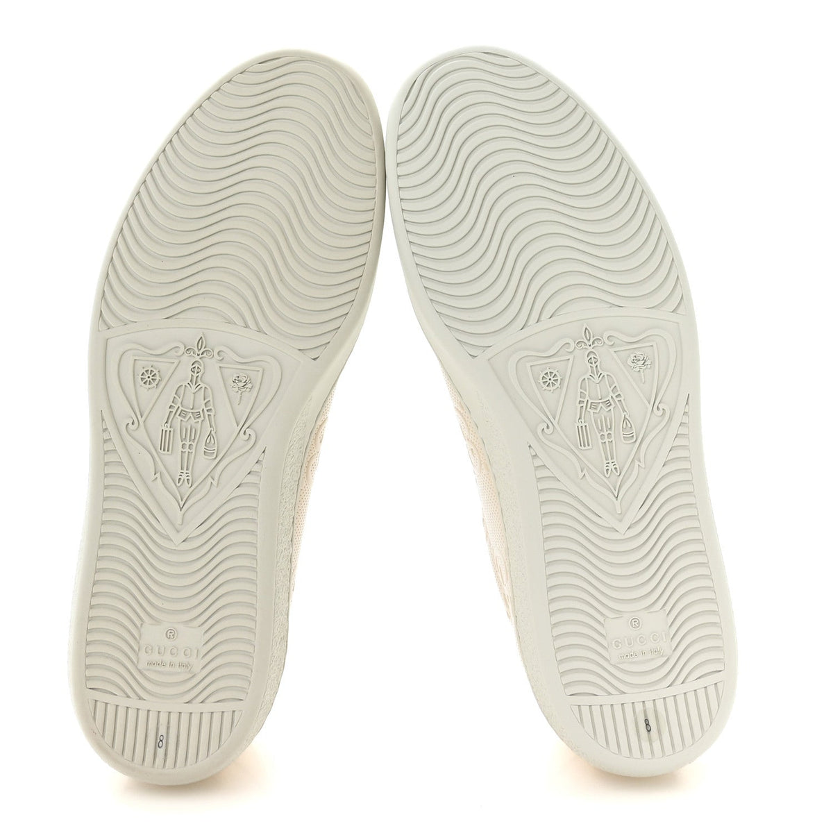 Gucci Calfskin Men's Ace Sneakers 8 Mystic White