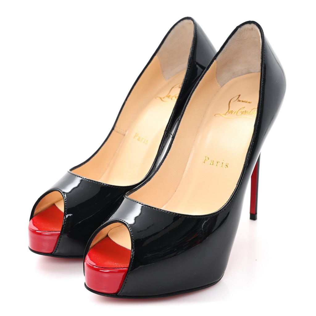 Christian Louboutin Patent Women's New Very Prive 120mm Pumps 35.5 Black