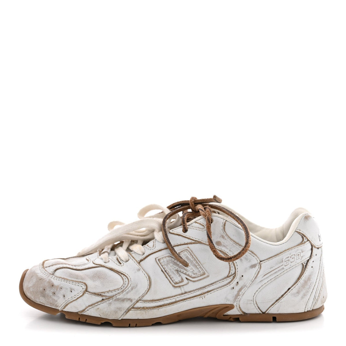 Miu Miu Bleached Calfskin Women's 530 SL Sneakers 39 White
