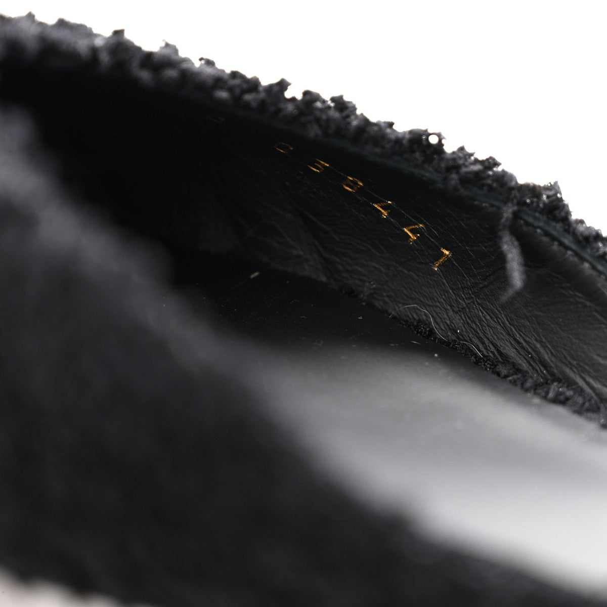 Chanel Tweed Patent Women's Cap Toe Ballerina Flats 37.5 Black