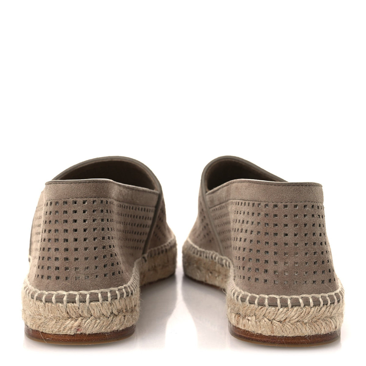 Hermes Suede Goatskin Men's Enrique Espadrilles 42 Beige Sable
