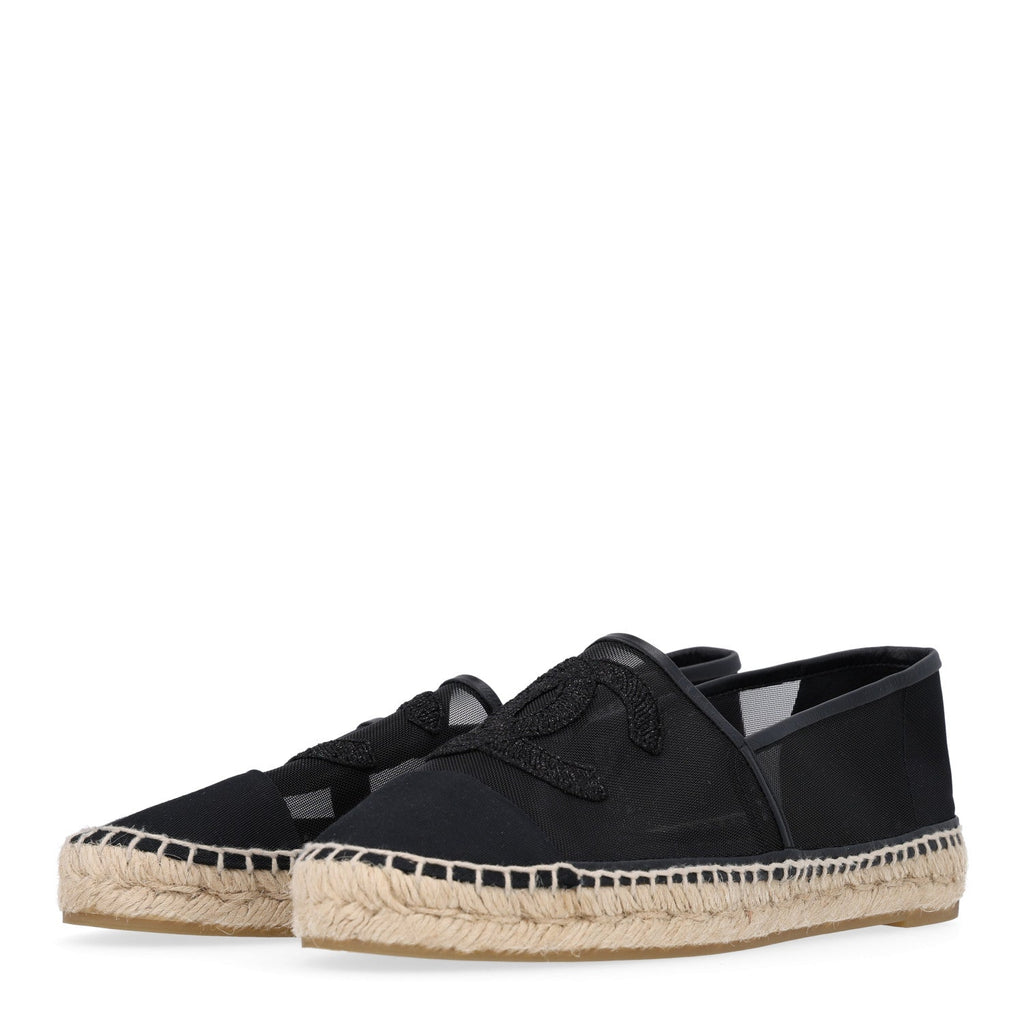 Chanel Mesh Grosgrain CC Women's Espadrilles