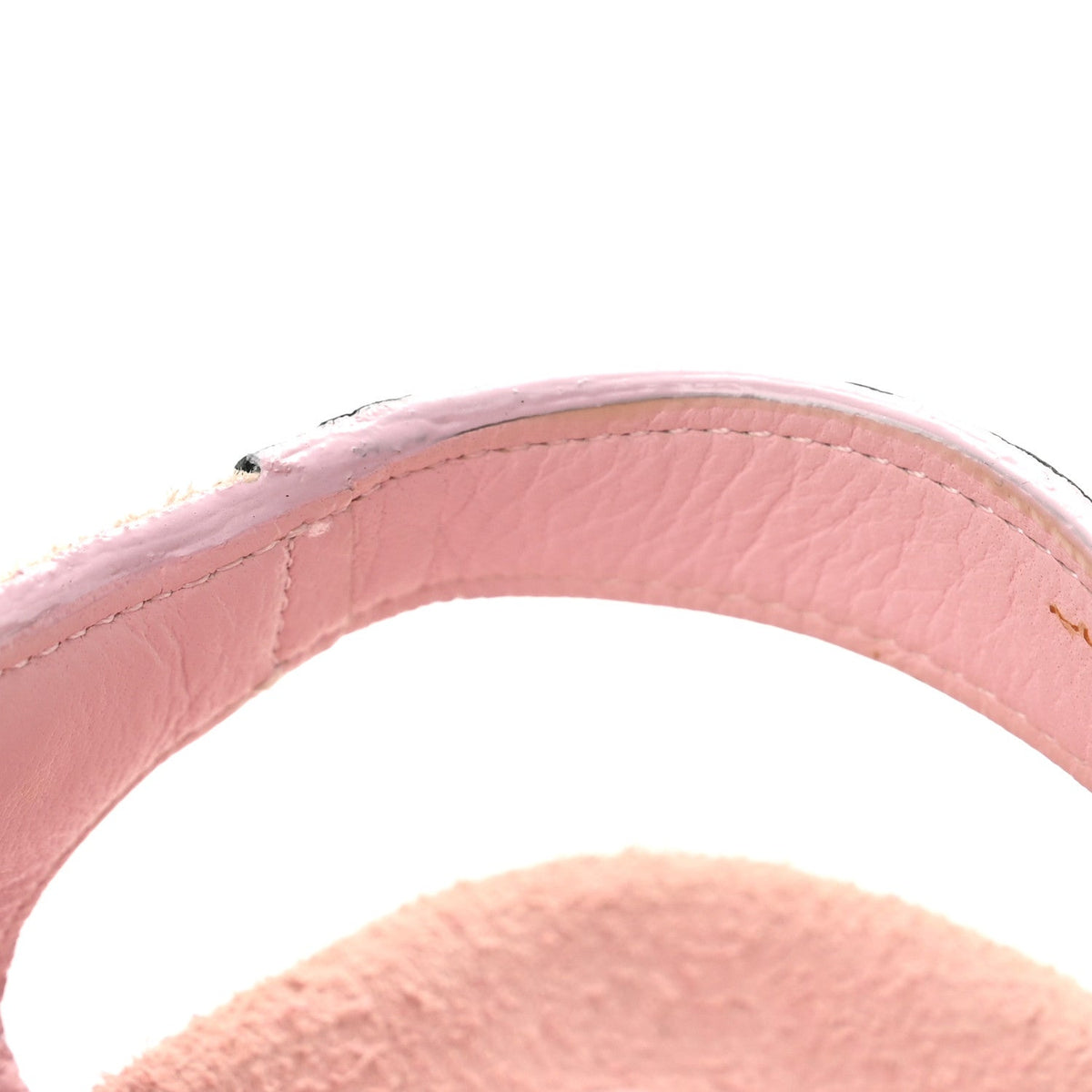 Chanel Suede Calfskin Women's Velcro Flat Sandals 39 Light Pink