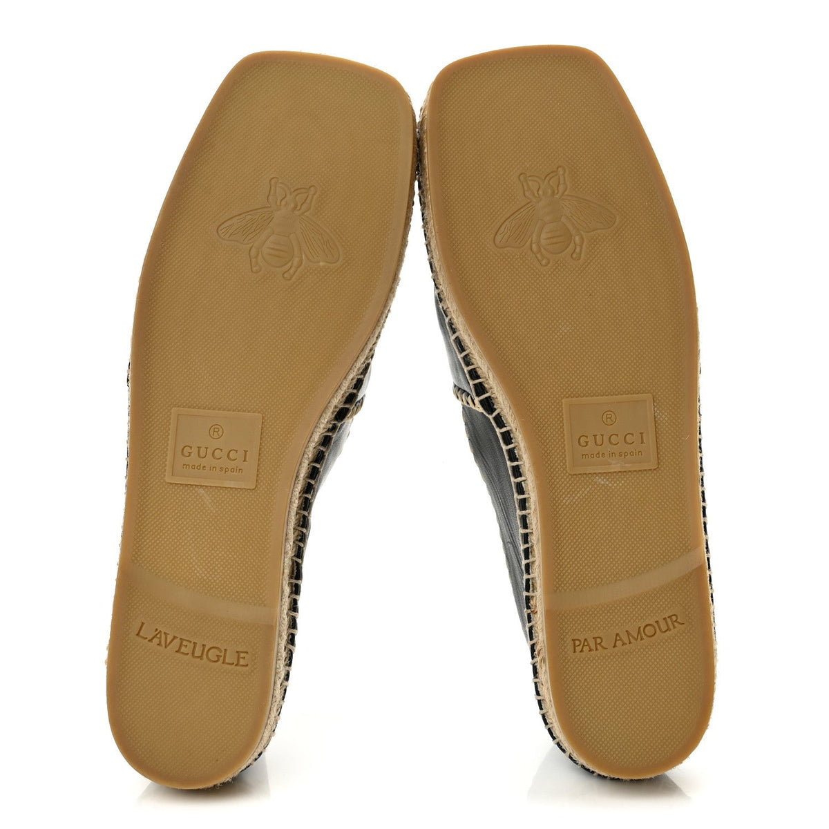 Gucci Nappa Charlotte GG Marmont Miguel Women's Espadrilles Black