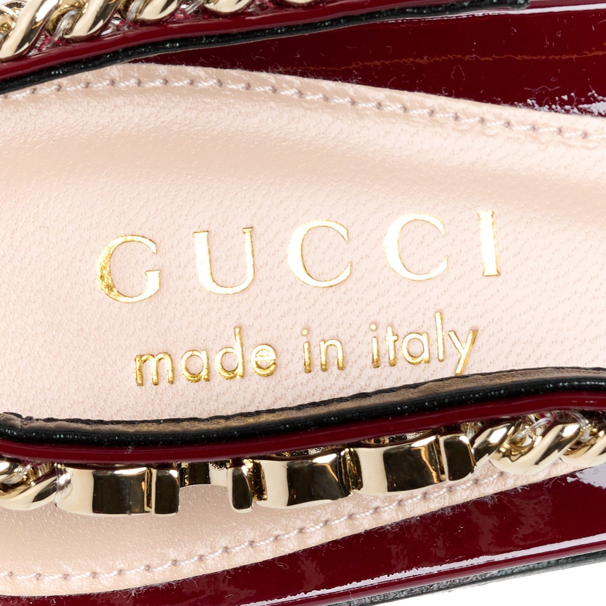 Gucci Patent Women's Signoria Slingback Ballet Flats 36.5 Rosso Ancora