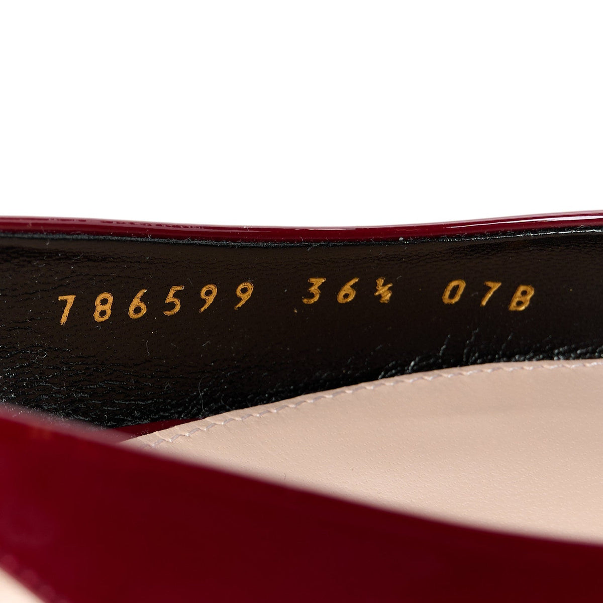 Gucci Patent Women's Signoria Slingback Ballet Flats 36.5 Rosso Ancora