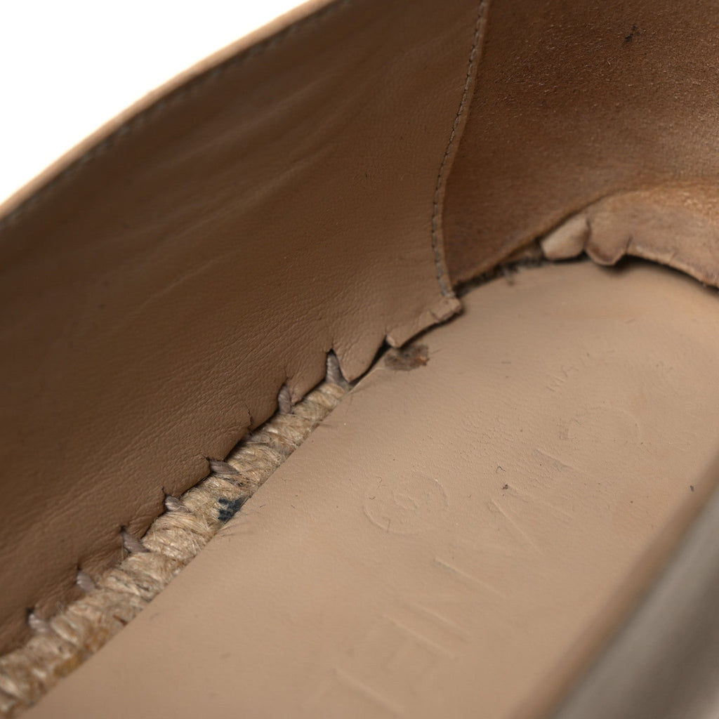 Chanel Lambskin Women's CC Espadrilles 40 Beige Black