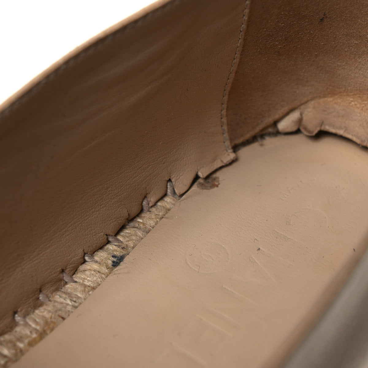 Chanel Lambskin Women's CC Espadrilles 40 Beige Black