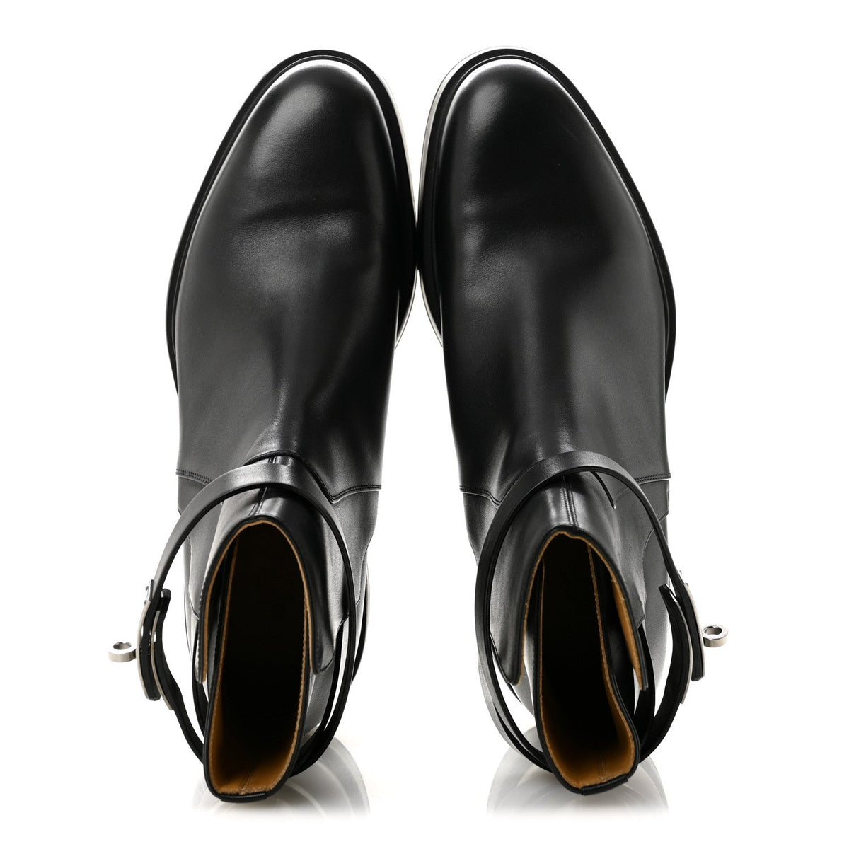 Hermes Calfskin Veo Kelly Men's Ankle Boots Black