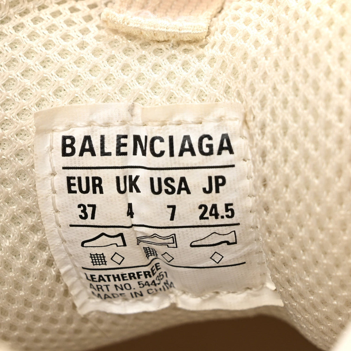 Balenciaga Fabric Mesh Clear Sole Triple S Women's Sneakers White