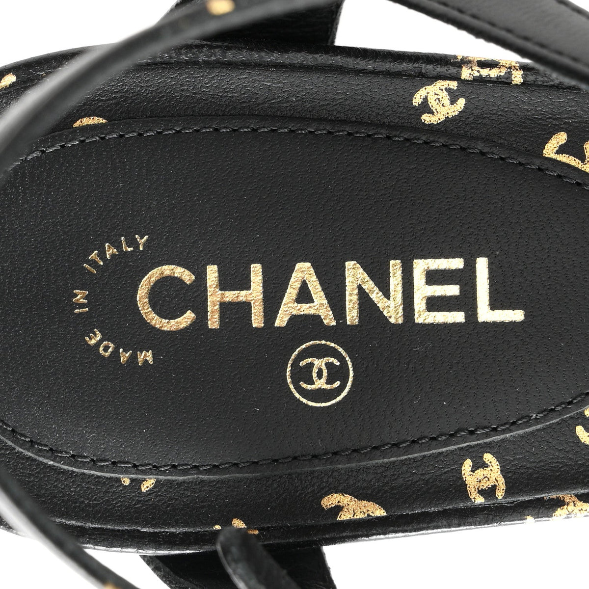 Chanel Printed Lambskin Patent Calfskin CC Platform Women's Pumps