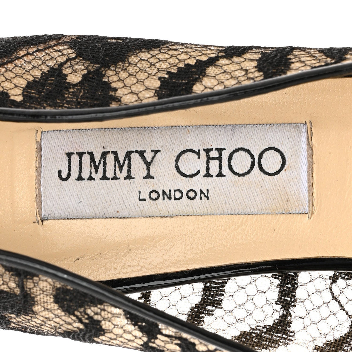 Jimmy Choo Lace Patent Women's Pumps 36.5 Black