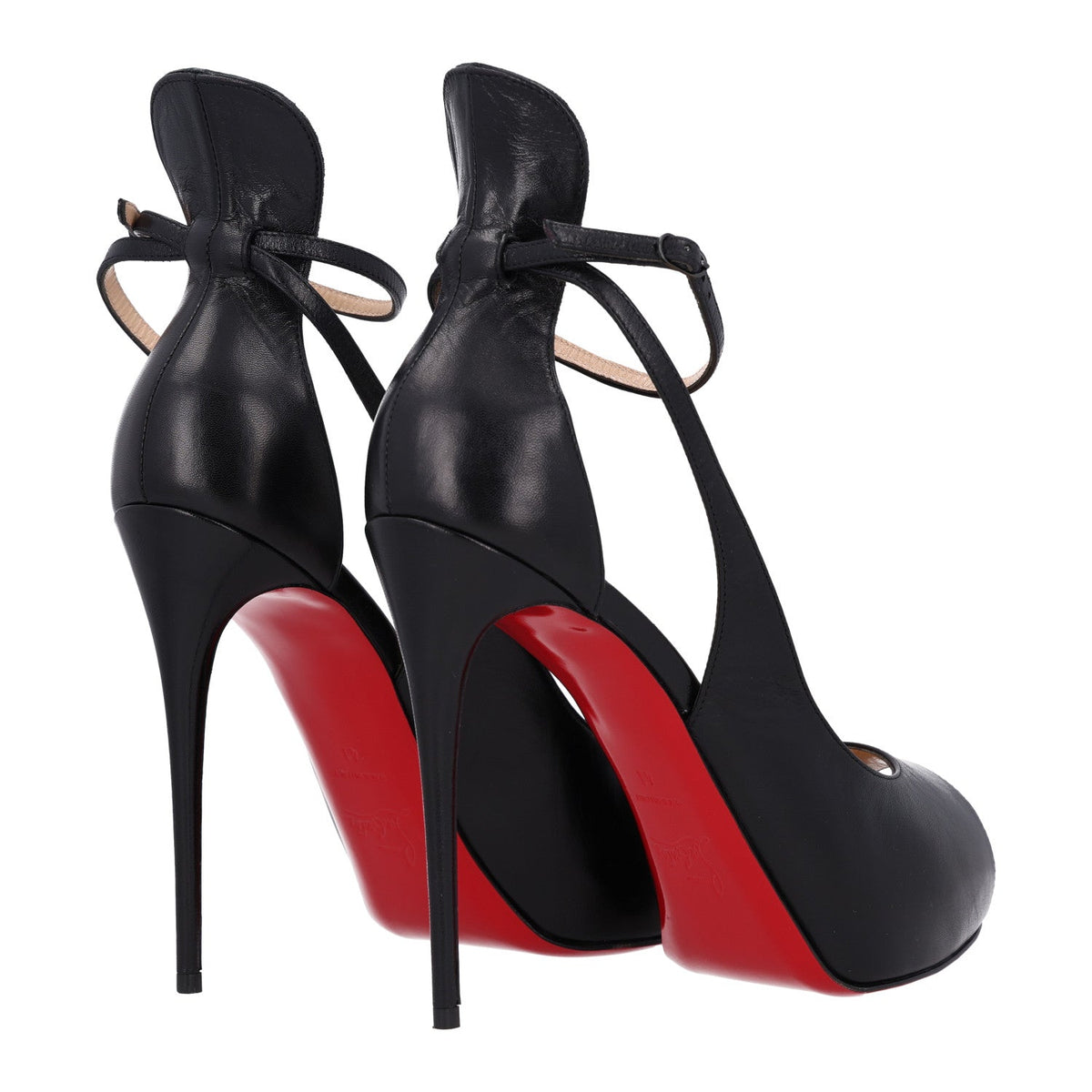 Christian Louboutin Kid Leather Women's Mascaralta 120 Pumps 41 Black