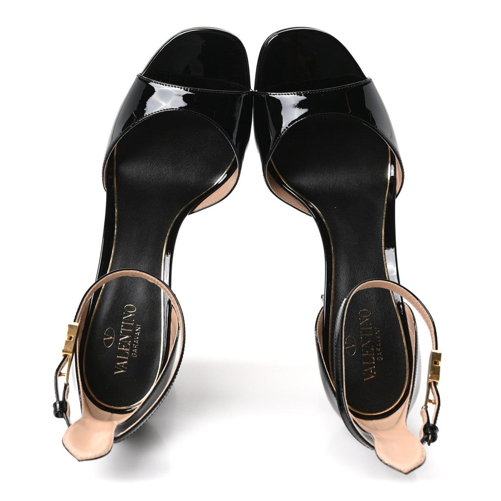 Valentino Garavani Patent Women's Tan-Go 50/120mm Platform Pumps 40 Black