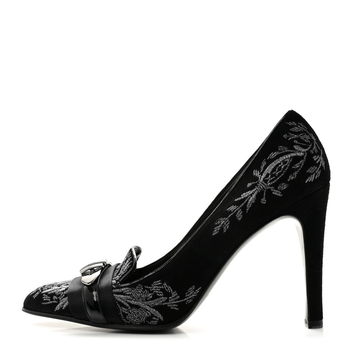 Gucci Suede Brocade Women's Pumps 9 Black