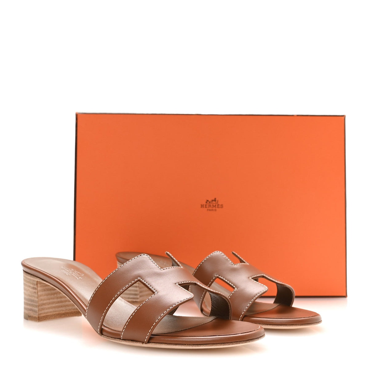 Hermes Calfskin Women's Oasis Sandals 38 Gold