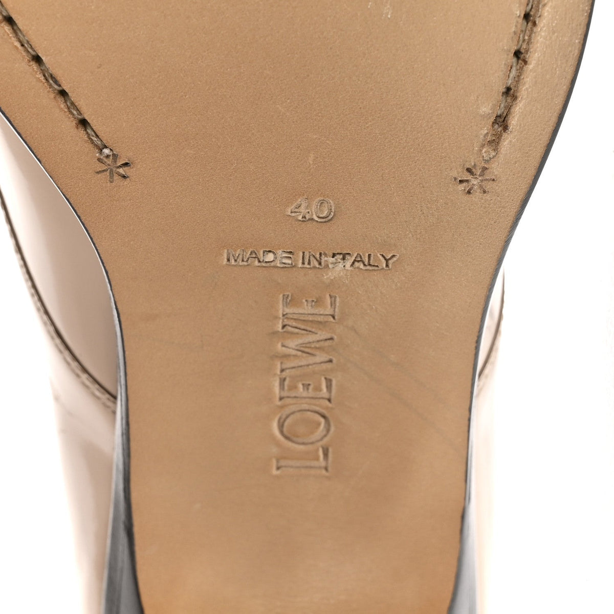 Loewe Brushed Calfskin Women's Campo Derby Loafers 40 Light Pink