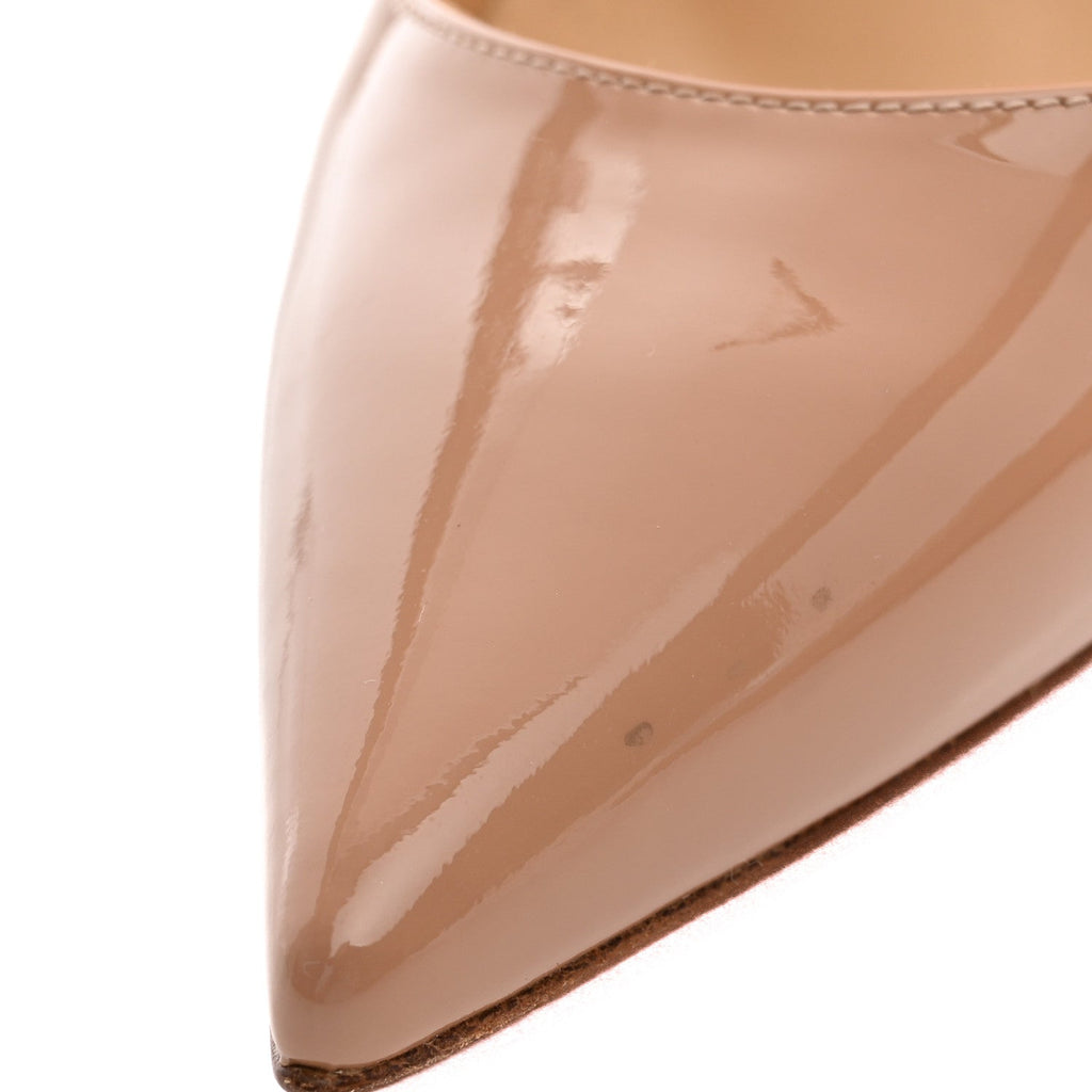 Christian Louboutin Patent Women's So Kate 120 Pumps 39 Nude
