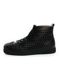 Calfskin Louis Spikes Flat Sneakers Black