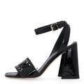 Louis Vuitton Patent Calfskin Women's Shake Sandals 36 Black