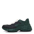 Gucci GG Supreme Monogram Men's Rhyton Sneakers 8.5 Black Green