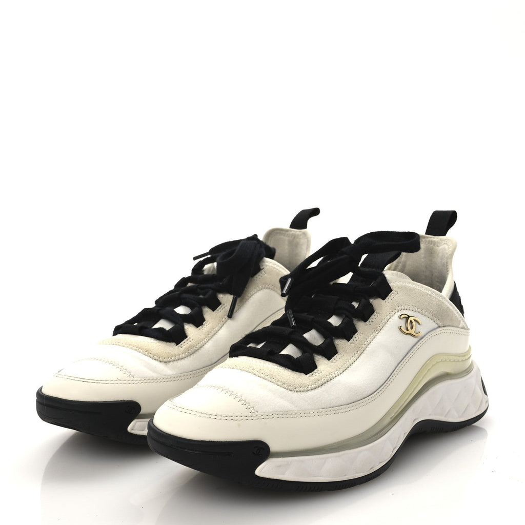 Chanel Velvet Calfskin Mixed Fibers CC Women's Sneakers