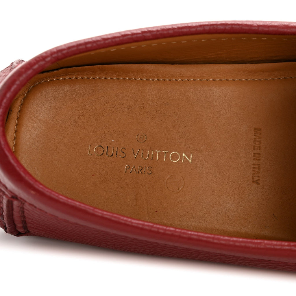 Louis Vuitton Calfskin Men's Monte Carlo Moccasin Loafers 9 Red