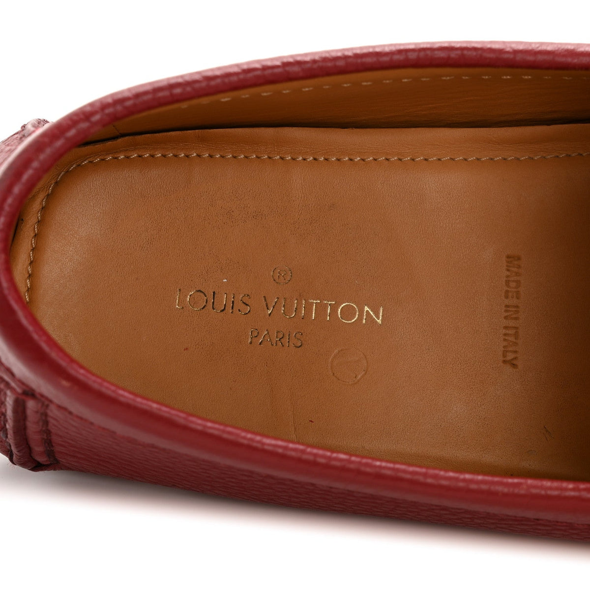 Louis Vuitton Calfskin Men's Monte Carlo Moccasin Loafers 9 Red