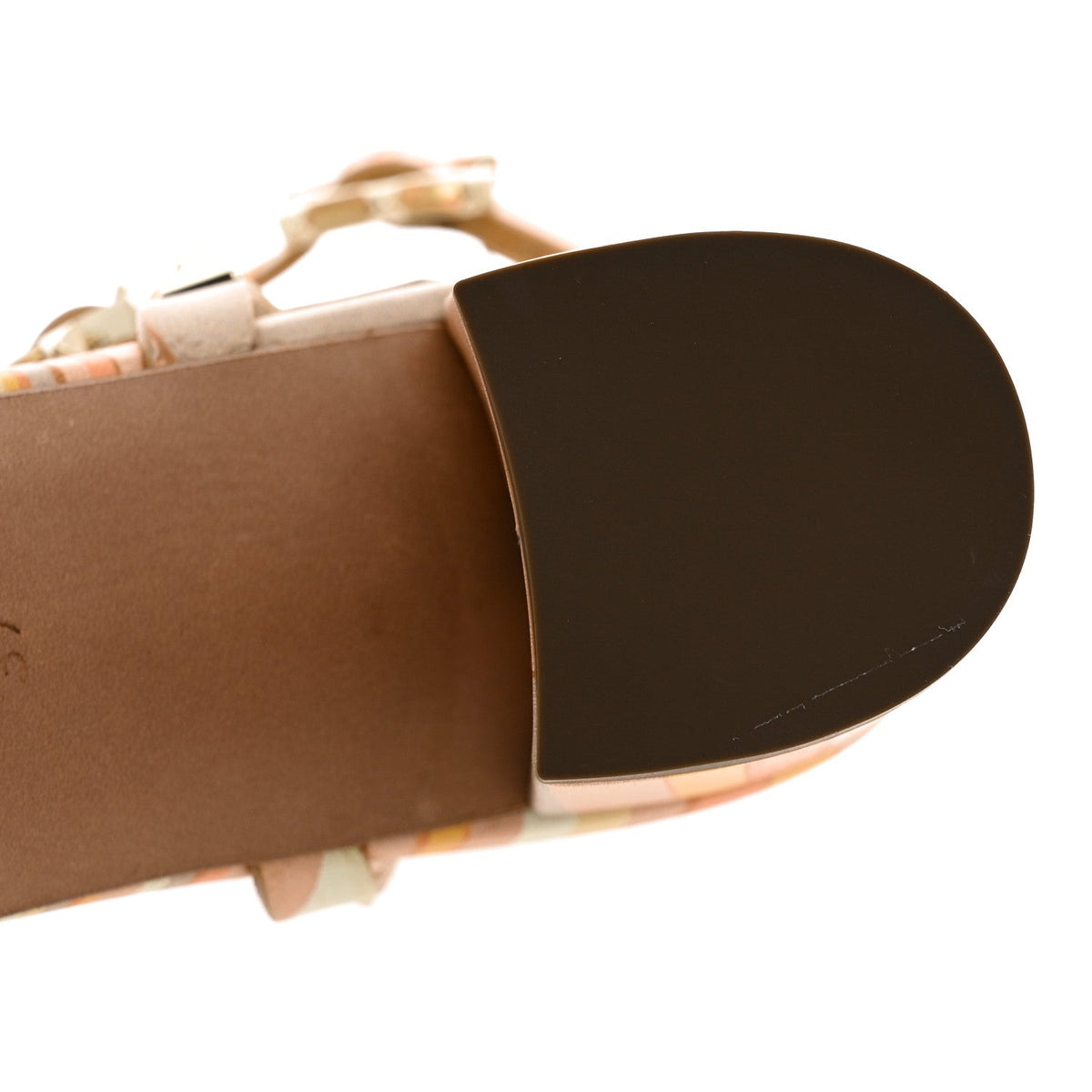 Valentino Garavani Nappa Calfskin Women's Rockstud City Sandals 38 Mandarin Sorbet